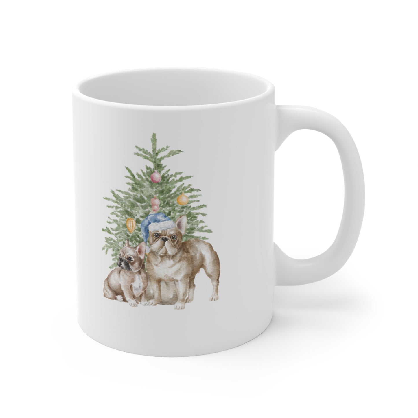 French Bulldog Merry Christmas Mug – Festive Dog Lover Gift (11oz)