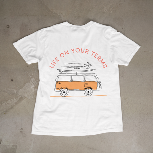Life On Your Terms Retro Surf Van Tee