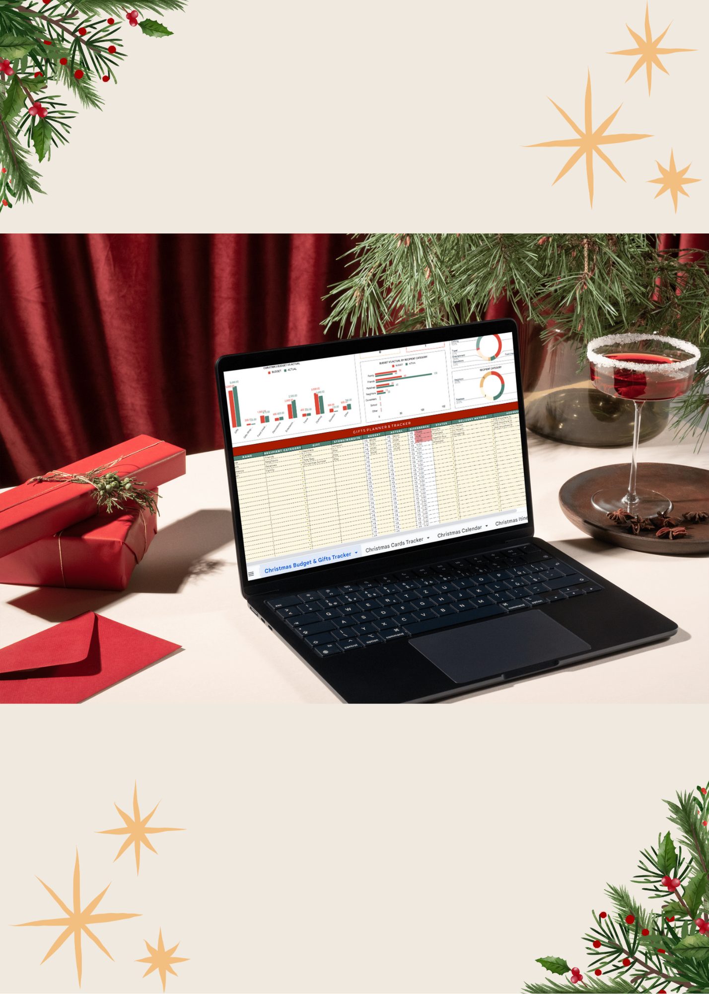 Christmas Budget & Gift Planner (Editable Google Sheets)