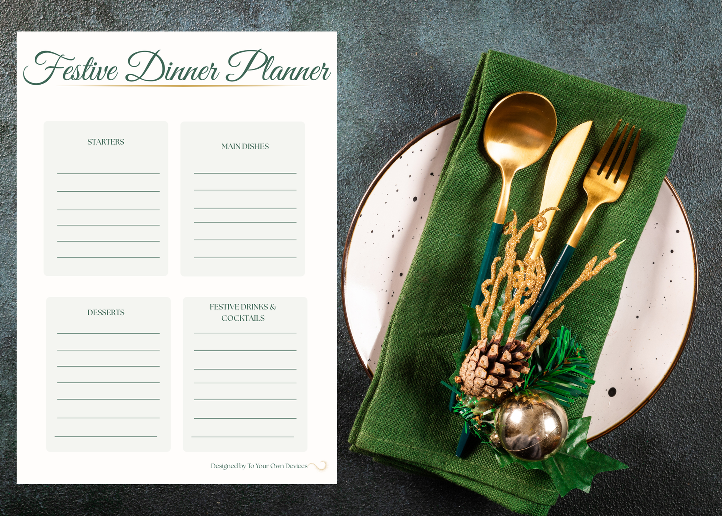 Ultimate Family Christmas Planner & Printables Bundle — 9 Festive Templates for a Stress-Free Holiday