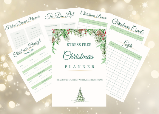 Stress-Free Christmas Planner | Printable Holiday Budget, Gift & Meal Organizer