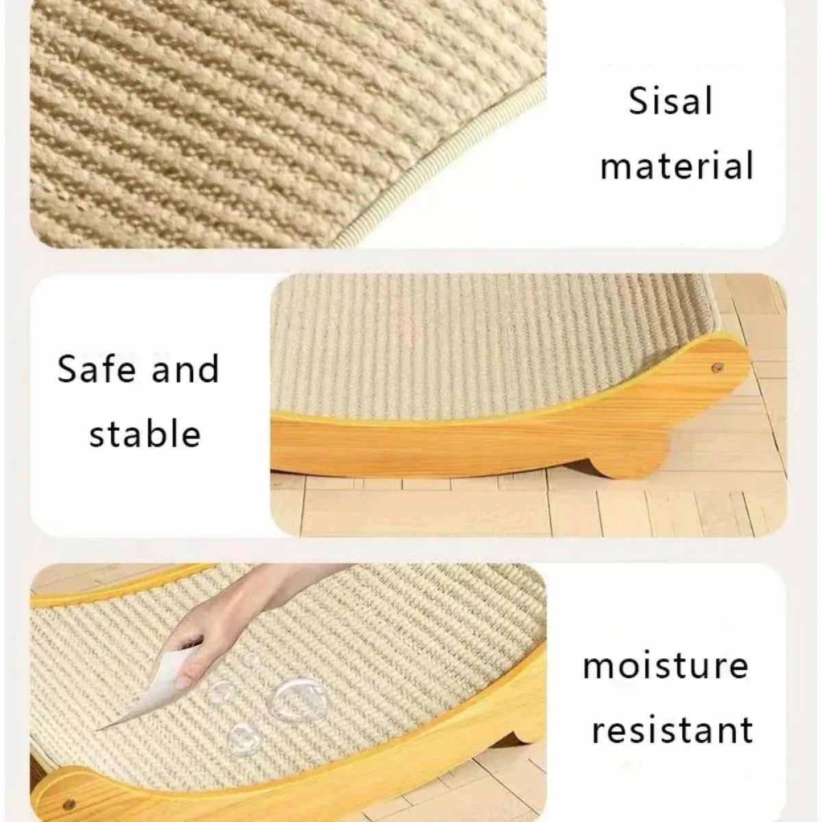Wooden Cat Scratching and Sleeping Bed
