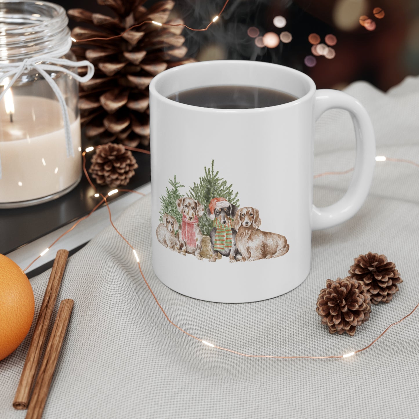 Dachshund Merry Christmas Mug – Christmas Dog Mug (11oz)