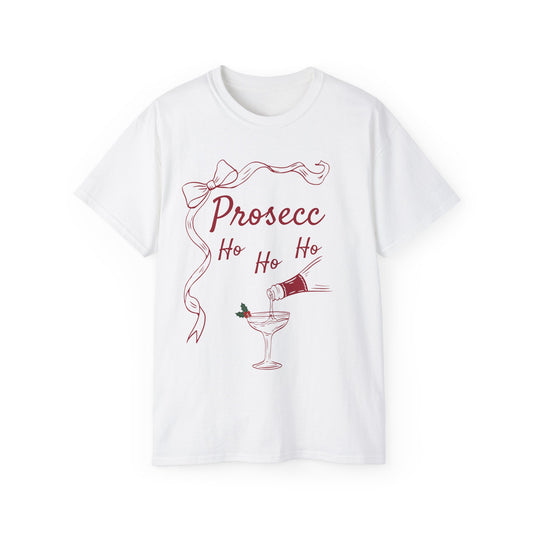 Women’s “Prosecc-Ho Ho Ho” Christmas T-Shirt | Festive Holiday Tee | Free Shipping