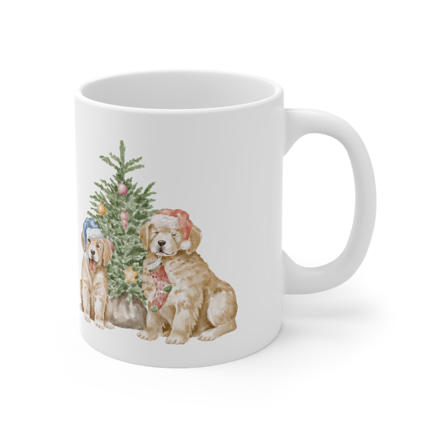 Golden Retriever Merry Christmas Mug – Festive Holiday Mug (11oz)