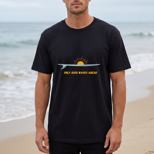 Only Good Waves Ahead Surf Tee