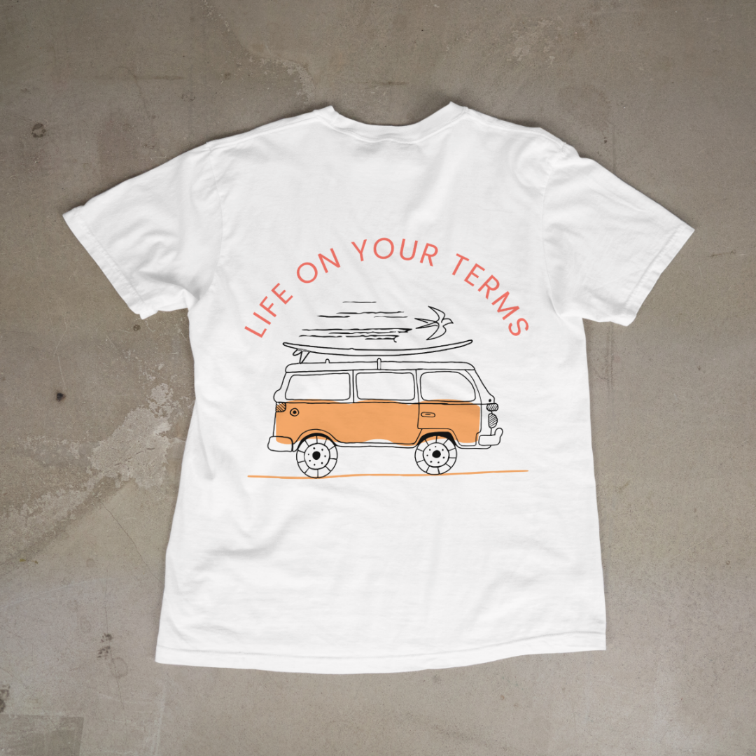 Life On Your Terms Retro Surf Van Tee