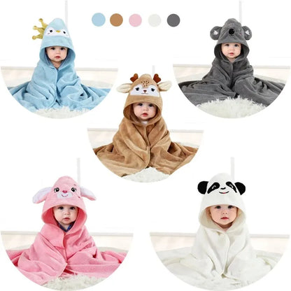 Baby Bath Towel with Cute Animal Hood