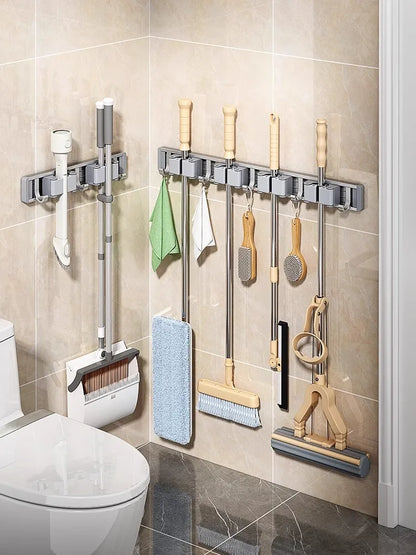 Mounted Wall Broom & Mop Holder
