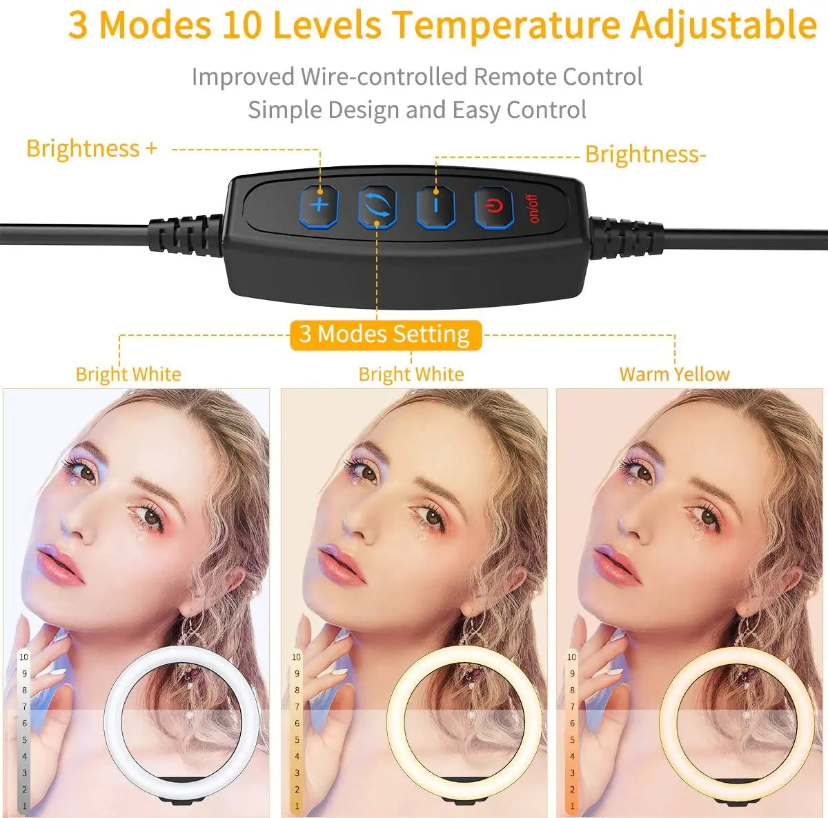 LED Selfie Ring Lighting with Phone Holder & Tripod