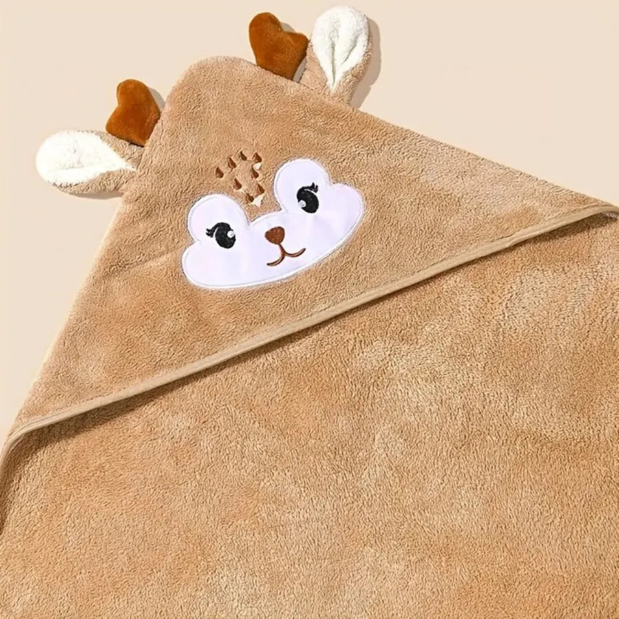 Baby Bath Towel with Cute Animal Hood