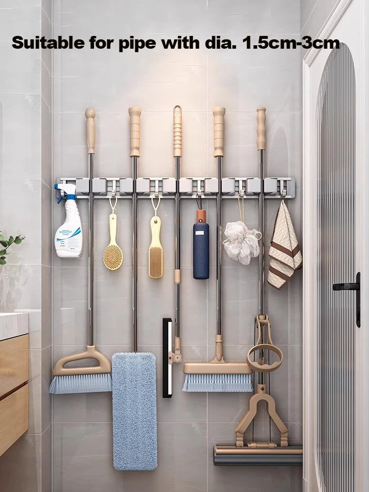 Mounted Wall Broom & Mop Holder
