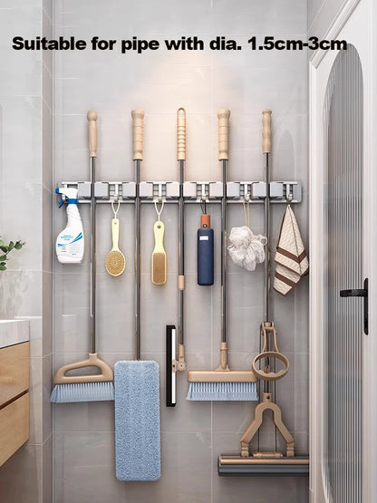 Mounted Wall Broom & Mop Holder