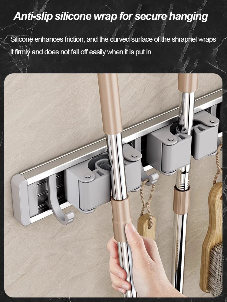 Mounted Wall Broom & Mop Holder