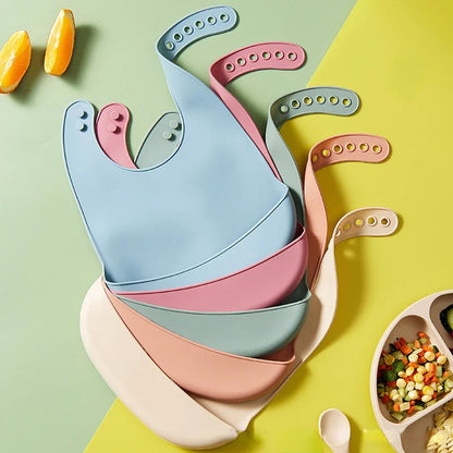 Soft  Adjustable Waterproof Baby Bibs