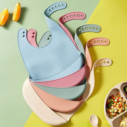 Soft  Adjustable Waterproof Baby Bibs