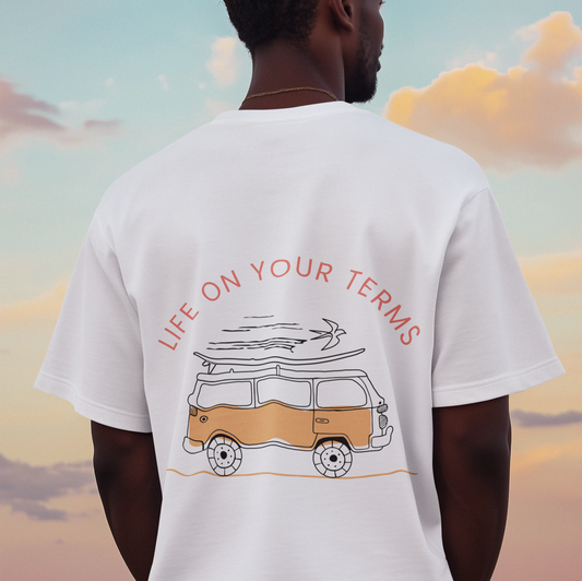Life On Your Terms Retro Surf Van Tee