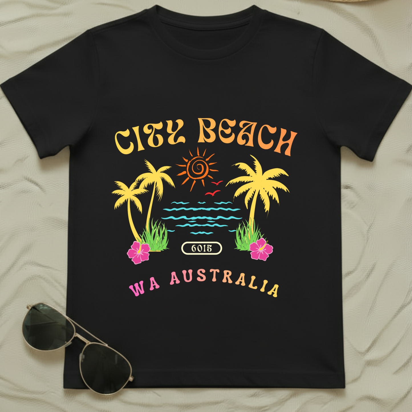 City Beach WA T-Shirt – Retro Coastal Graphic Tee
