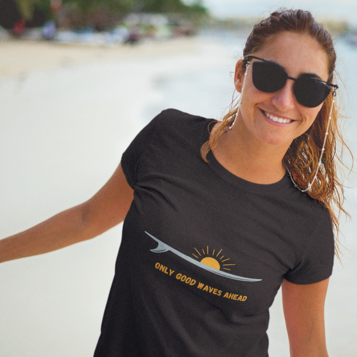 Only Good Waves Ahead Surf Tee